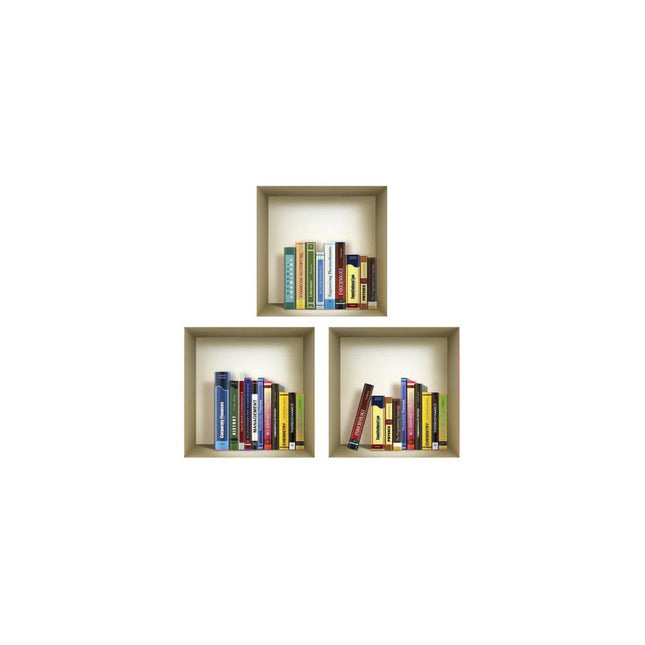 Set of Three Talla Niche 3D Square Peel and Stick Wall Decals