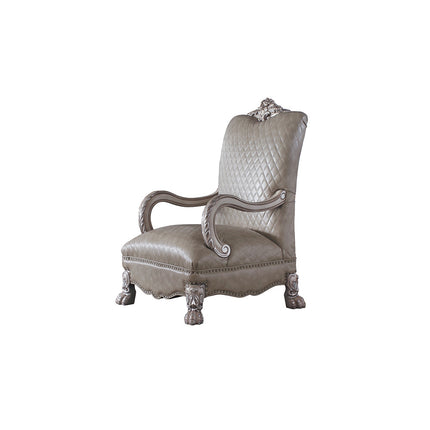 ACME 58172 Dresden Accent Chair, Vintage Bone White & PU