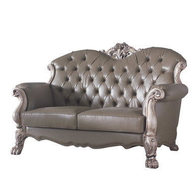 ACME 58176 Dresden Loveseat with 3 Pillows, Vintage Bone White & PU ACME Furniture