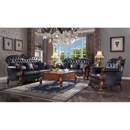 ACME 58230 Dresden Sofa with 5 Pillows, Cherry Oak & PU