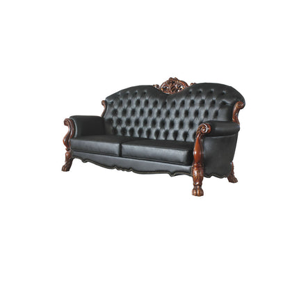 ACME 58230 Dresden Sofa with 5 Pillows, Cherry Oak & PU