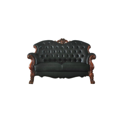 ACME 58231 Dresden Loveseat with 3 Pillows, Cherry Oak & PU