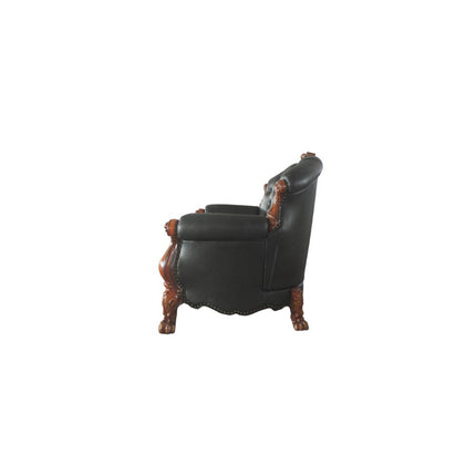ACME 58231 Dresden Loveseat with 3 Pillows, Cherry Oak & PU