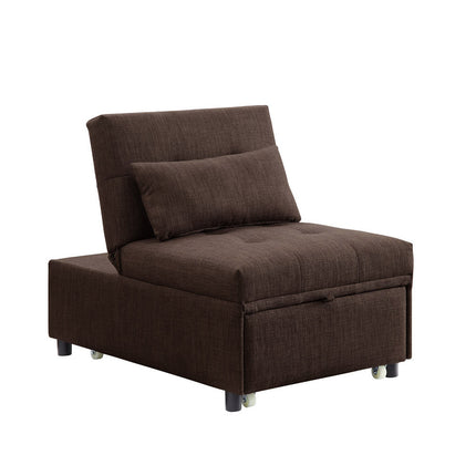 ACME 58245 Hidalgo Sofa Bed, Brown Fabric