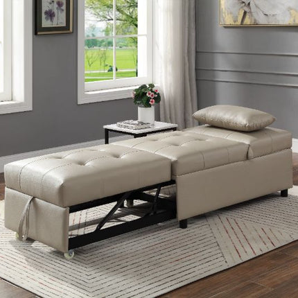 ACME 58246 Hidalgo Sofa Bed, Beige PU