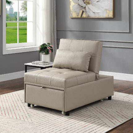 ACME 58246 Hidalgo Sofa Bed, Beige PU