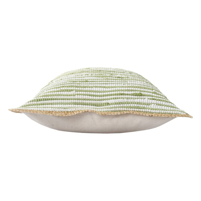 Set of Two 20" Green Beach Striped Throw Pillows