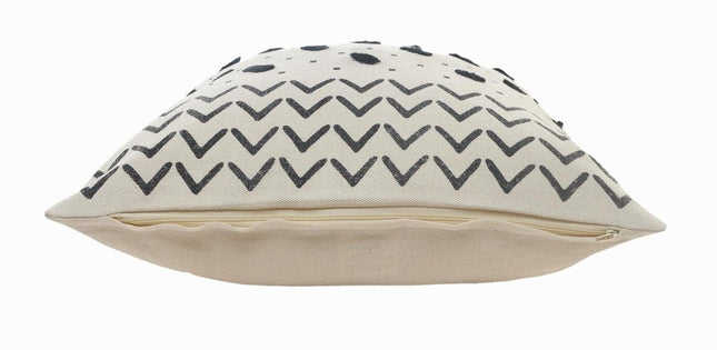 Set of Two 20" White Chevron Throw Pillows HomeRoots