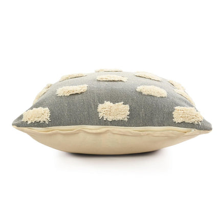Set of Two 20" Light Gray Striped Throw Pillows HomeRoots