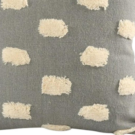 Set of Two 20" Light Gray Striped Throw Pillows HomeRoots
