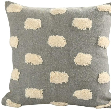 Set of Two 20" Light Gray Striped Throw Pillows HomeRoots