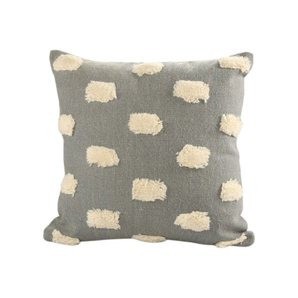 Set of Two 20" Light Gray Striped Throw Pillows HomeRoots
