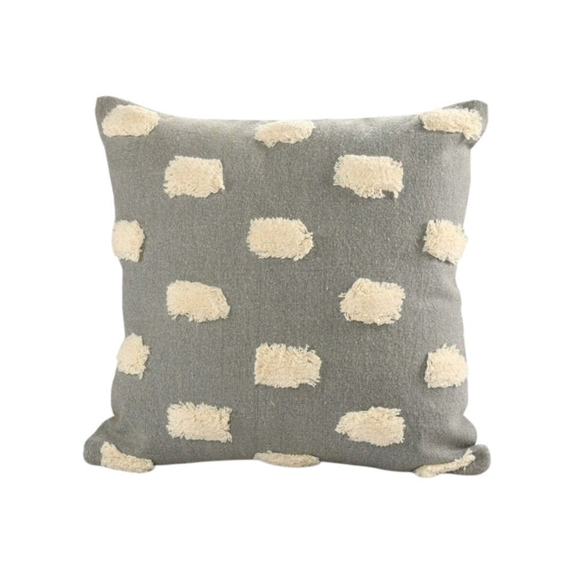 Set of Two 20" Light Gray Striped Throw Pillows HomeRoots