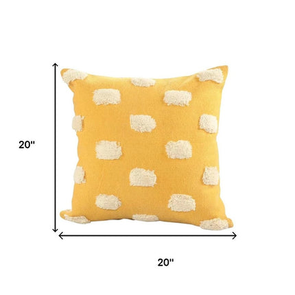 Set of Two 20" Yellow Striped Throw Pillows HomeRoots