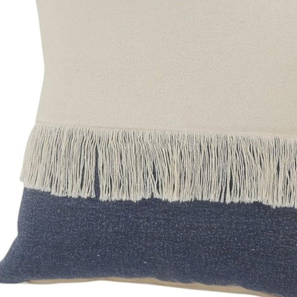 Set of Two 20" Indigo Color Block Throw Pillows HomeRoots