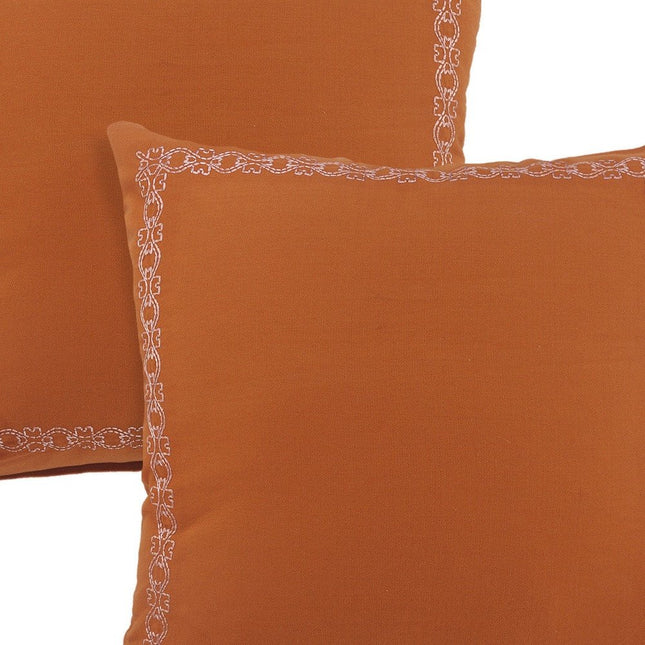 Set of Two 20" Rose Throw Pillows