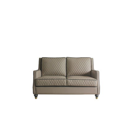 ACME 58861 House Marchese Loveseat, Tan PU & Tobacco Finish