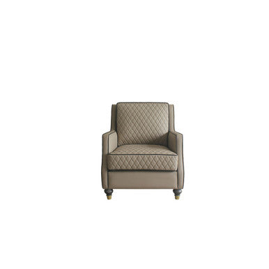 ACME 58862 House Marchese Chair, Tan PU & Tobacco Finish ACME Furniture