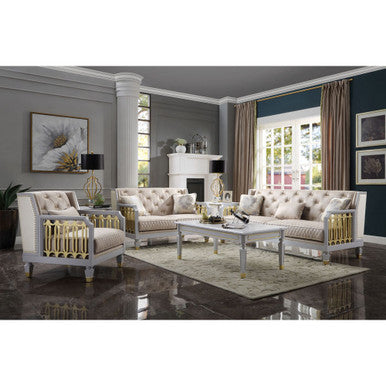 ACME 88865 House Marchese Coffee Table, Pearl Gray Finish ACME Furniture