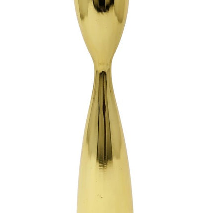 10" Gold Stainless Steel Tabletop Taper Candlestick HomeRoots