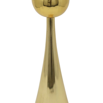 10" Gold Stainless Steel Tabletop Taper Candlestick HomeRoots