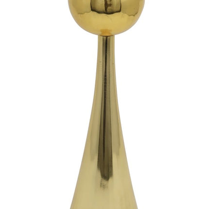 10" Gold Stainless Steel Tabletop Taper Candlestick HomeRoots