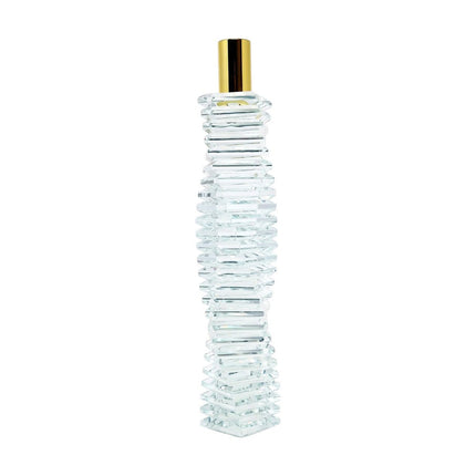 12" Clear And Gold Twisted Crystal Tabletop Taper Candlestick HomeRoots