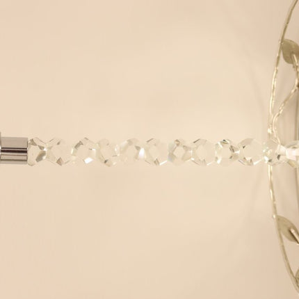 14" Clear And Silver Geo Stacks Crystal Tabletop Taper Candlestick HomeRoots