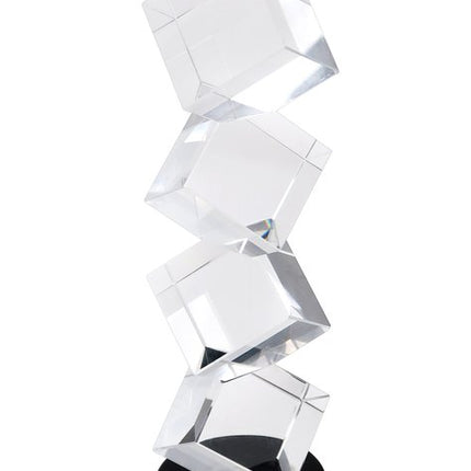 11" Silver Clear And Black Crystal Tabletop Taper Candlestick HomeRoots