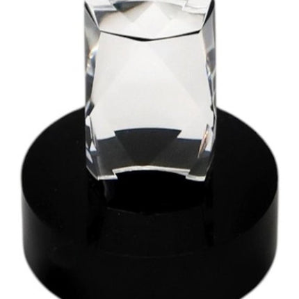 11" Silver Clear And Black Crystal Tabletop Taper Candlestick HomeRoots