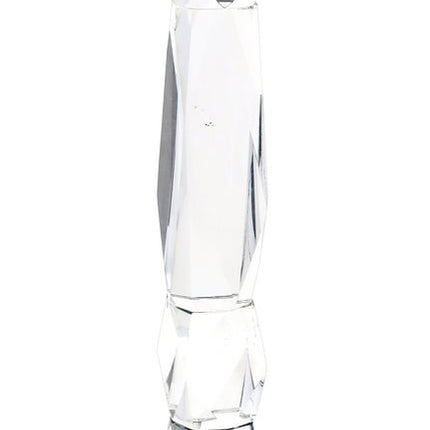 11" Silver Clear And Black Crystal Tabletop Taper Candlestick HomeRoots