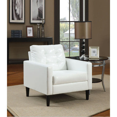 ACME 59048 Balin Accent Chair, White PU ACME Furniture