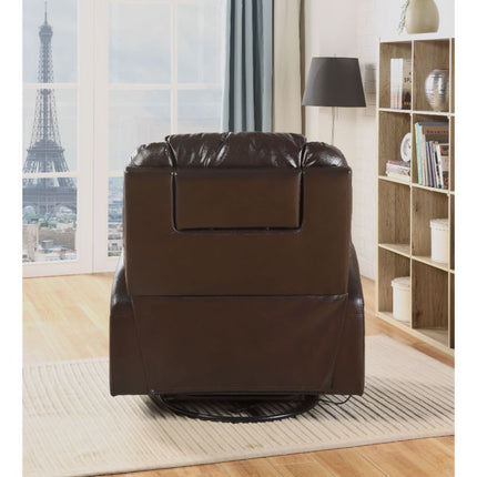ACME 59278 Waterlily Rocker Recliner with Swivel (Motion), Brown PU  4