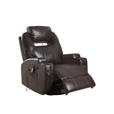 ACME 59278 Waterlily Rocker Recliner with Swivel (Motion), Brown PU ACME Furniture