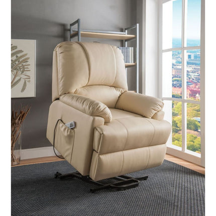 ACME 59286 Ixora Recliner with Power Lift & Massage, Beige PU