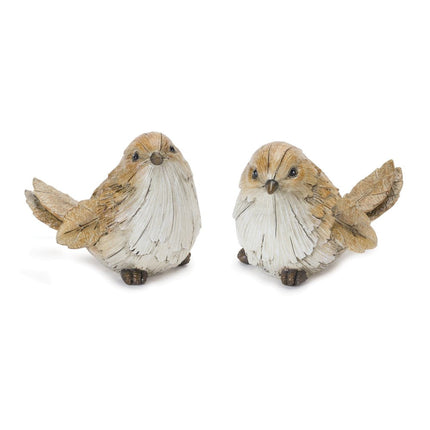 Set of Two Gray Resin Figurine Tabletop Sculpture HomeRoots