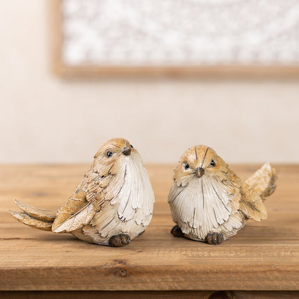 Set of Two Gray Resin Figurine Tabletop Sculpture HomeRoots