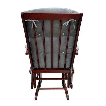 ACME 59338 Aeron 2 Piece Pack Glider Chair & Ottoman, Gray Microfiber & Cherry