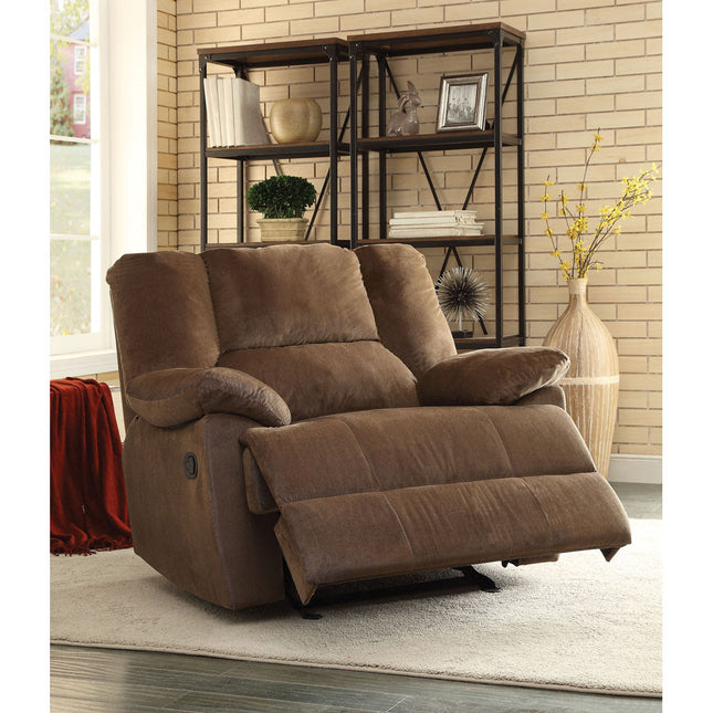 ACME 59415 Oliver Oversized Glider Recliner, Chocolate Corduroy