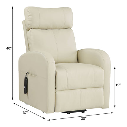 ACME 59499 Ricardo Recliner with Power Lift, Beige PU