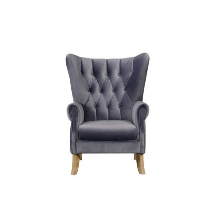 ACME 59517 Adonis Accent Chair, Gray Velvet