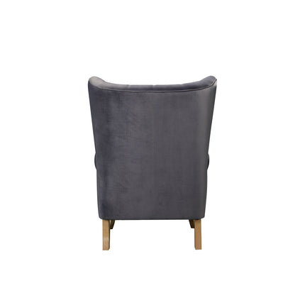 ACME 59517 Adonis Accent Chair, Gray Velvet