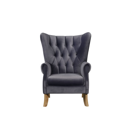 ACME 59517 Adonis Accent Chair, Gray Velvet