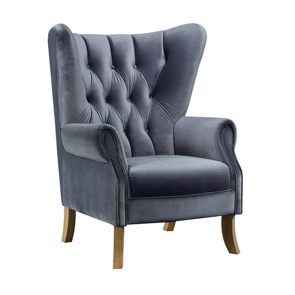 ACME 59517 Adonis Accent Chair, Gray Velvet