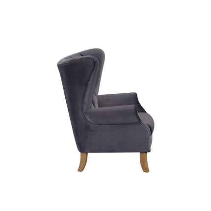 ACME 59517 Adonis Accent Chair, Gray Velvet