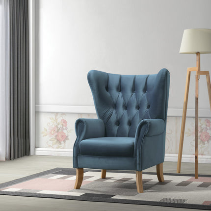 ACME 59518 Adonis Accent Chair, Azure Blue Velvet