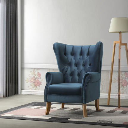 ACME 59518 Adonis Accent Chair, Azure Blue Velvet
