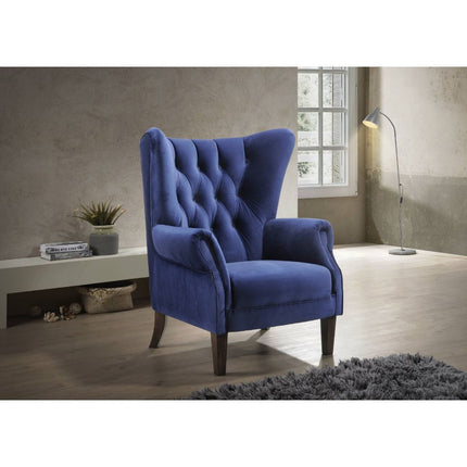 ACME 59519 Adonis Accent Chair, Navy Blue Velvet