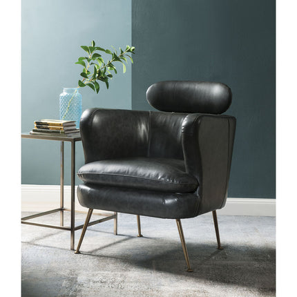 ACME 59520 Phelan Accent Chair, Dark Gray PU