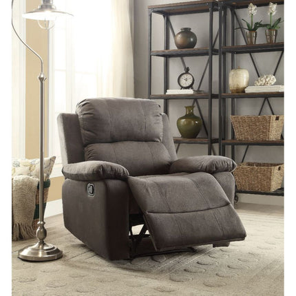 ACME 59525 Bina Recliner, Charcoal Polished Microfiber